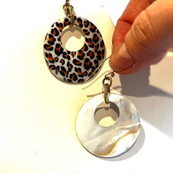 Animal Print Statement Earrings - Picture 2 of 2